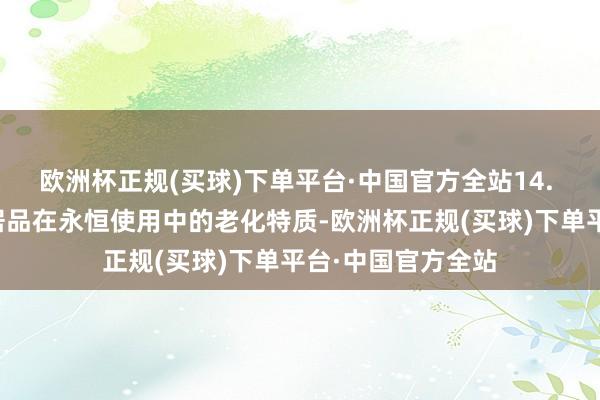 欧洲杯正规(买球)下单平台·中国官方全站14. 老化测试：评估居品在永恒使用中的老化特质-欧洲杯正规(买球)下单平台·中国官方全站