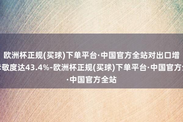 欧洲杯正规(买球)下单平台·中国官方全站对出口增长孝敬度达43.4%-欧洲杯正规(买球)下单平台·中国官方全站