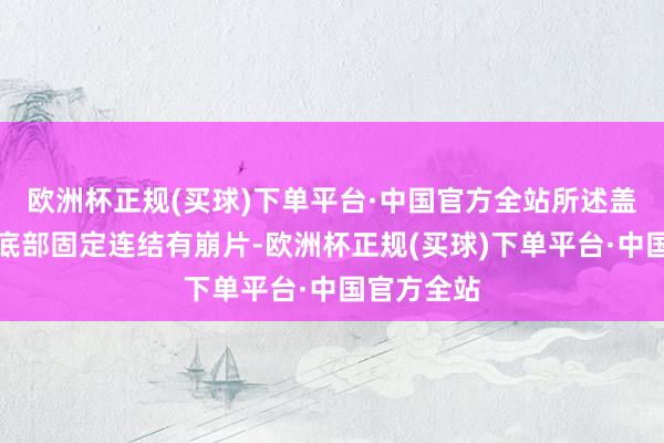 欧洲杯正规(买球)下单平台·中国官方全站所述盖板结构的底部固定连结有崩片-欧洲杯正规(买球)下单平台·中国官方全站
