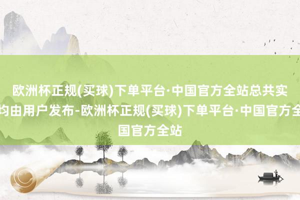 欧洲杯正规(买球)下单平台·中国官方全站总共实际均由用户发布-欧洲杯正规(买球)下单平台·中国官方全站
