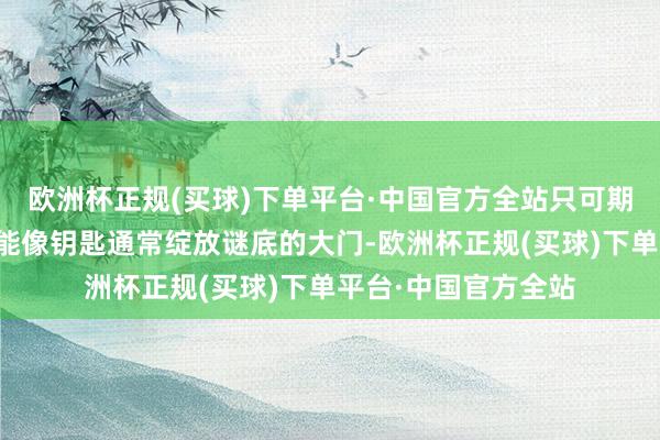 欧洲杯正规(买球)下单平台·中国官方全站只可期待那一个个好故事能像钥匙通常绽放谜底的大门-欧洲杯正规(买球)下单平台·中国官方全站