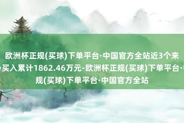 欧洲杯正规(买球)下单平台·中国官方全站近3个来当年已邻接净买入累计1862.46万元-欧洲杯正规(买球)下单平台·中国官方全站